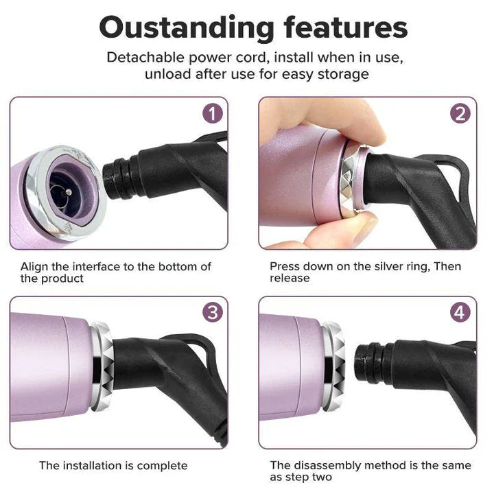 Cordless 2-in-1 Hair Straightener and Curler Comb with Digital Temperature Control for Effortless Styling