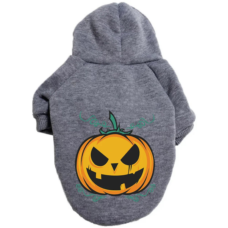 Hhomeenjoy Cozy Pumpkin-Themed Dog Sweater for Halloween Fun