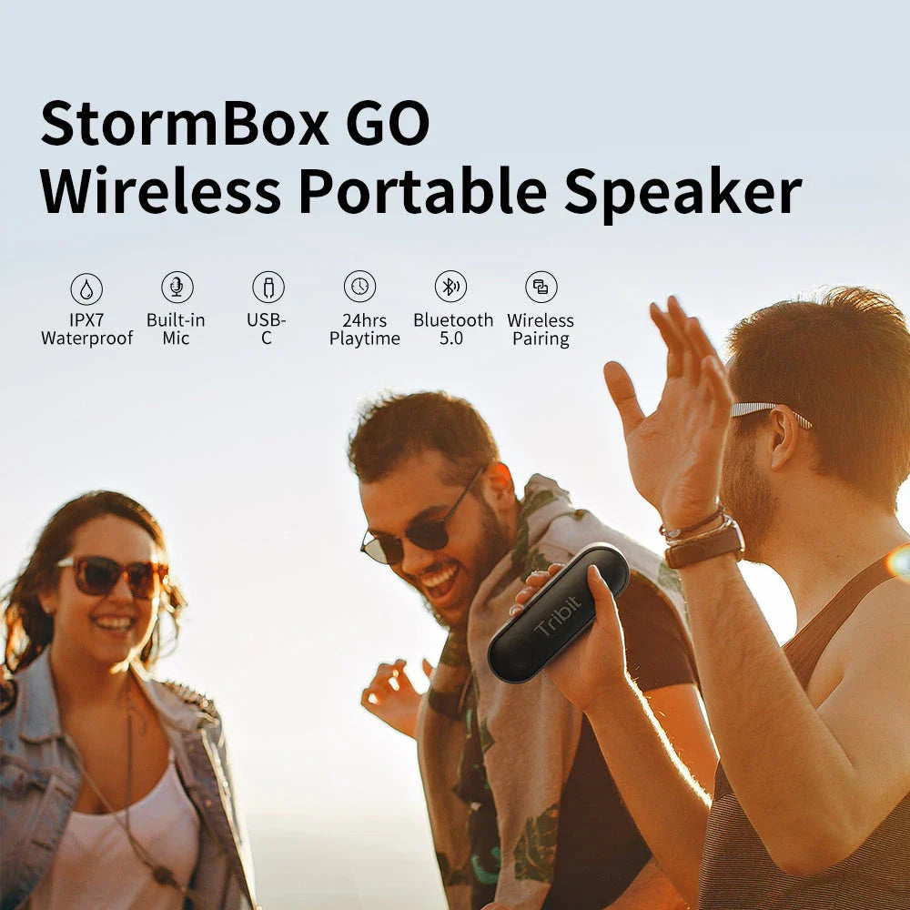 Premium Portable Bluetooth Speaker with 24-Hour Playtime, Waterproof Design, and Enhanced Bass