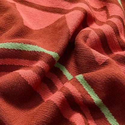 Luxurious Indian Tribal Geometric Pattern Throw Blanket with Fringes for Cozy Home Decor