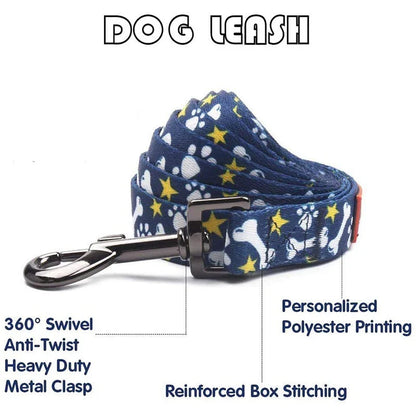 Adjustable no-pull dog harness and leash set in blue color, designed for small and medium-sized pets