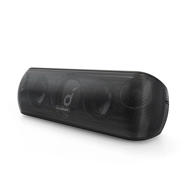 30W Hi-Res Motion+ Bluetooth Speaker with extended bass, treble, and wireless stereo pairing capabilities