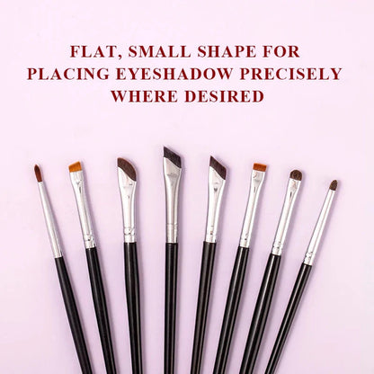 Premium 4-Piece Synthetic Eye Makeup Brush Set with Wooden Handles for Flawless Eye Makeup Application