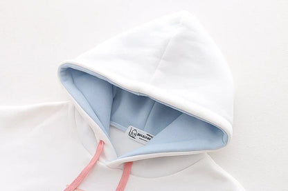 Cozy and stylish hooded sweater for trendy students, featuring plush velvet trim and oversized, slouchy fit for maximum comfort and warmth