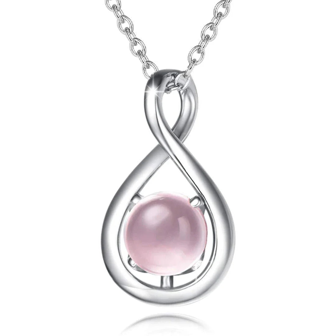 Elegant octagonal sterling silver necklace pendant with a four-claw zircon gemstone centerpiece