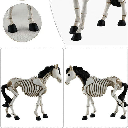 Skeleton Horse Ornament: Detailed resin decoration with a striking skeletal horse design for Halloween decor