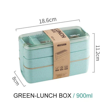 A stylish and practical 3-tier portable lunch box with separate compartments for organizing and transporting meals on the go