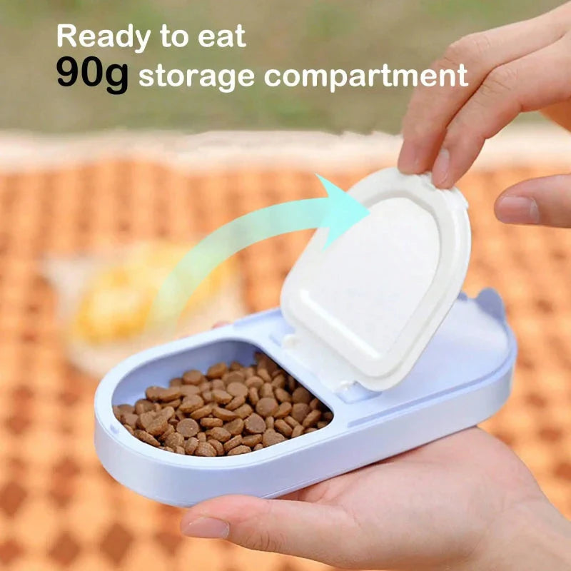 Adorable ice cream-shaped pet food and water storage cup made of durable plastic for small to medium-sized pets