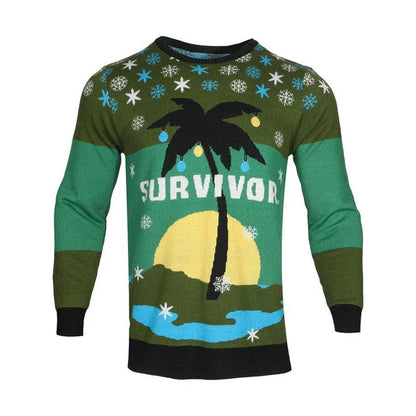 Stylish men's round neck Christmas sweater in various festive colors