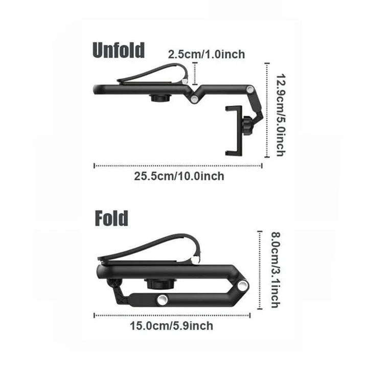 360-degree adjustable rearview mirror car phone mount with universal fit for smartphones