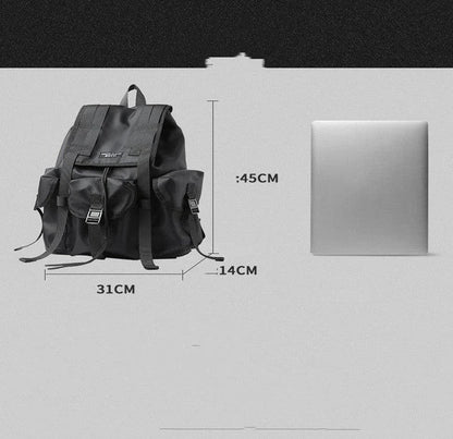 Men's versatile large capacity travel backpack in black color, featuring a spacious 20L design, water-resistant Oxford fabric, and breathable mesh back panel for comfort.