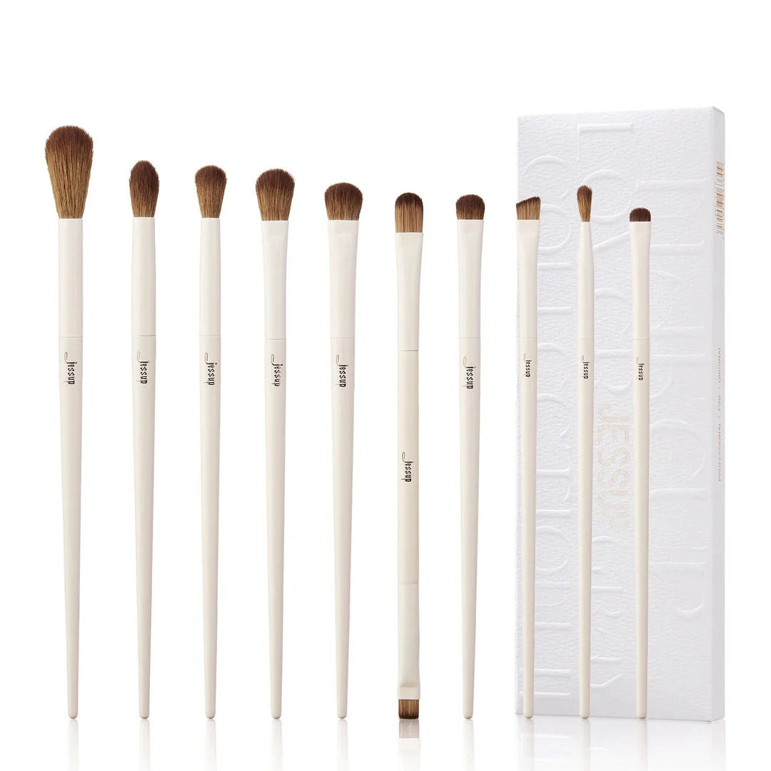 Luxury 14-Piece Vegan Makeup Brush Set with Natural Birch Wood Handles and Durable Aluminum-Alloy Ferrules