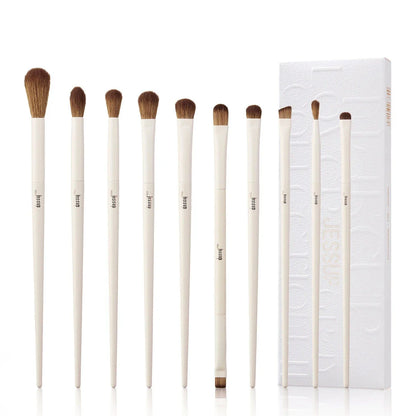 Luxury 14-Piece Vegan Makeup Brush Set with Natural Birch Wood Handles and Durable Aluminum-Alloy Ferrules