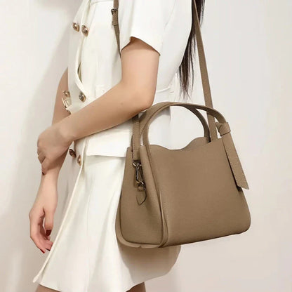 Trendha Soft Leather Shoulder Bag for Women in Gray with Complementary Stylish Scarf