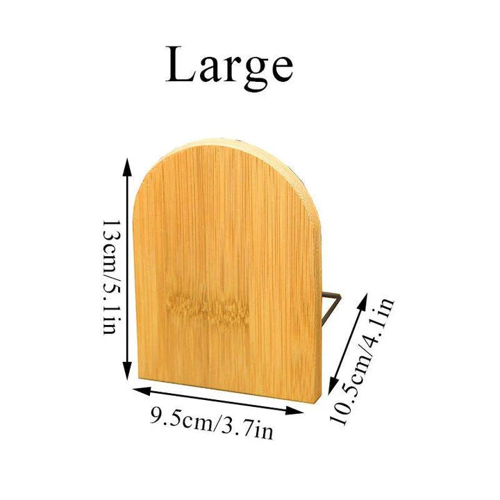 Bamboo book stand with natural wood finish, providing stable and stylish organization for books, files, and decor in home or office spaces.