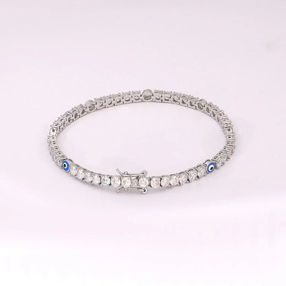 Fashionable Diamond Zircon Bracelet with Elegant Copper Construction and Sparkling Zircon Stones