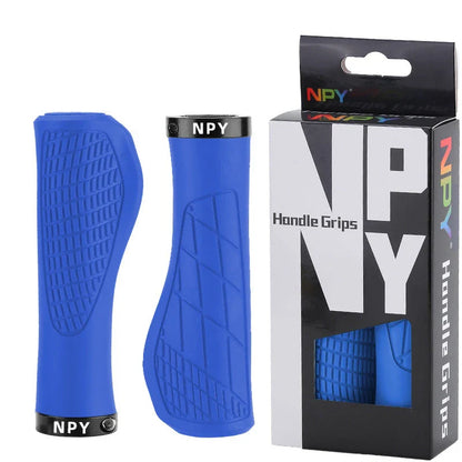 Durable and comfortable lock-on mountain bike grips in various vibrant colors for all-terrain riding