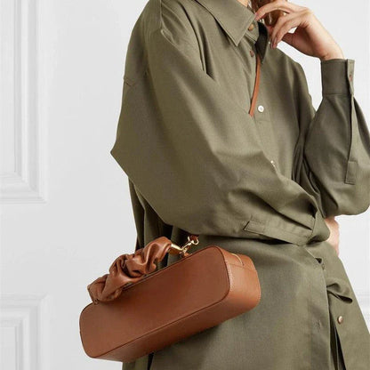 Chic Long Shoulder Diagonal Bag in Beige, Black, Dark Green, and Brown Colors