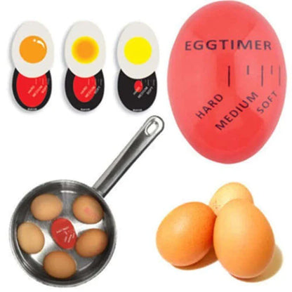 Eco-friendly resin egg timer with heat-sensitive technology for precise soft, medium, and hard-boiled egg doneness