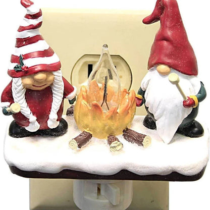 Cozy Christmas night lamp with warm, inviting glow and bonfire-inspired design