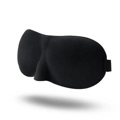 Soft, contoured sleep mask with memory foam construction for comfortable, uninterrupted sleep