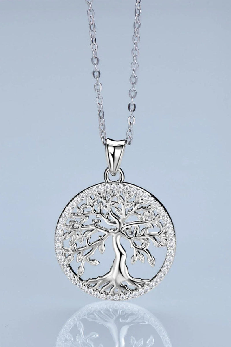 Hhomeenjoy Elegant Moissanite & Sterling Silver Pendant Necklace