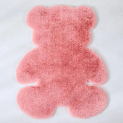 Cozy plush rugs with cute rabbit and bear designs for children's bedrooms, nurseries, and playrooms