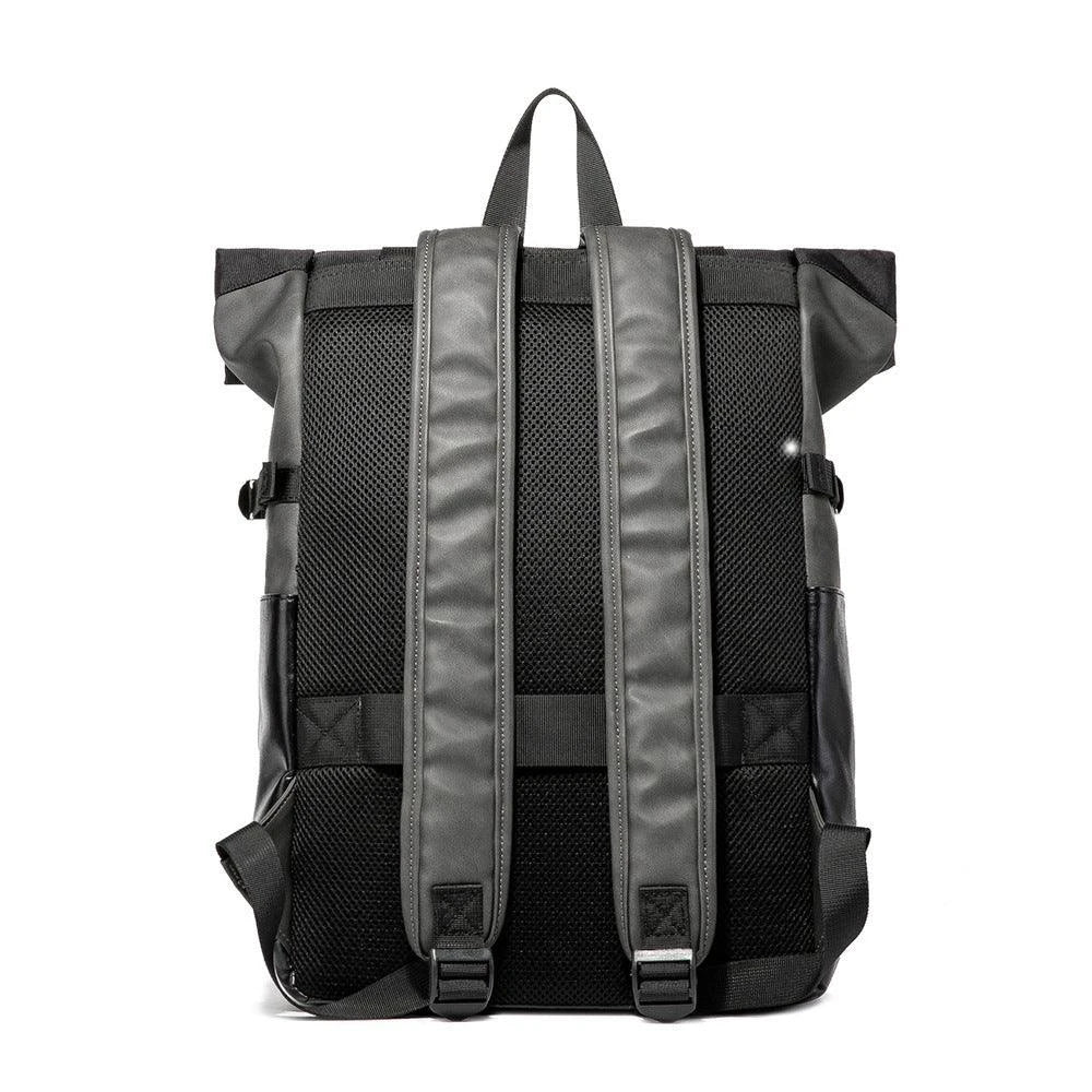 A large, high-quality PU leather backpack with a sleek, modern design and ample storage capacity