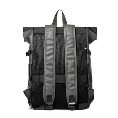 A large, high-quality PU leather backpack with a sleek, modern design and ample storage capacity