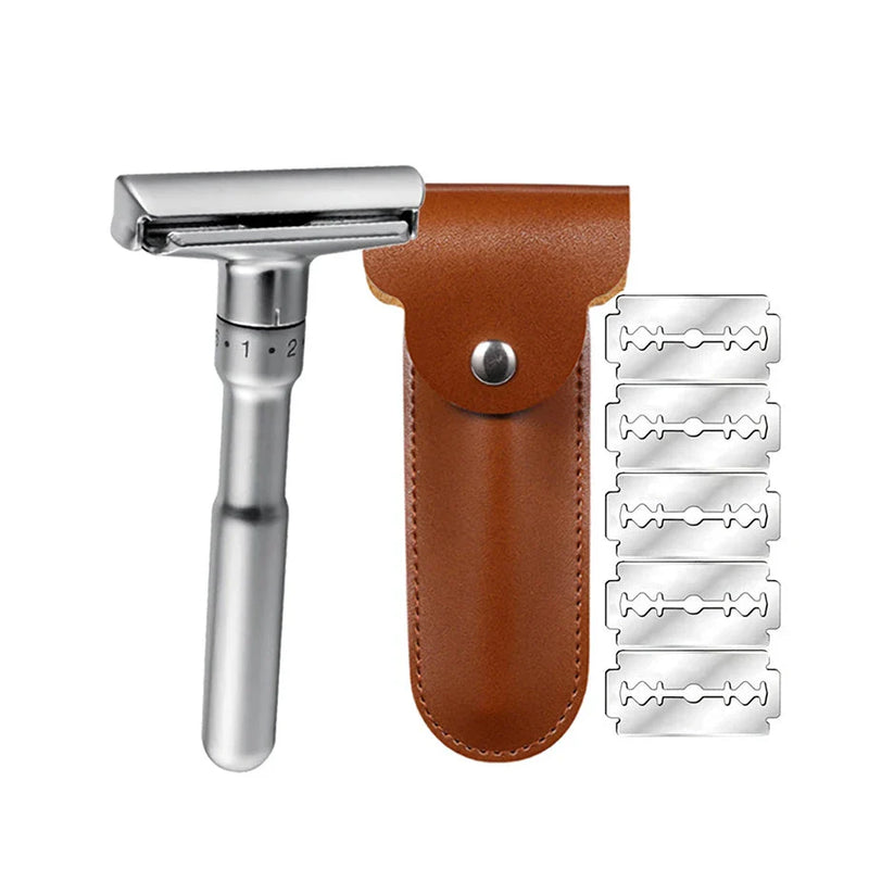 Hhomeenjoy Customizable Zinc Alloy Safety Razor for a Smooth Shave