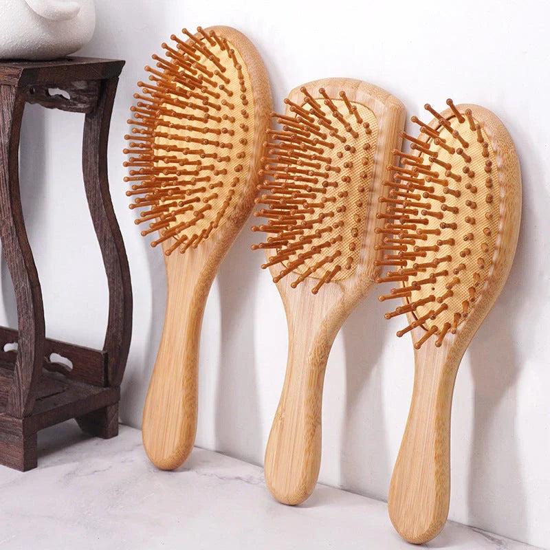 Hhomeenjoy Luxurious Bamboo Massage Comb for Silky, Tangle-Free Hair