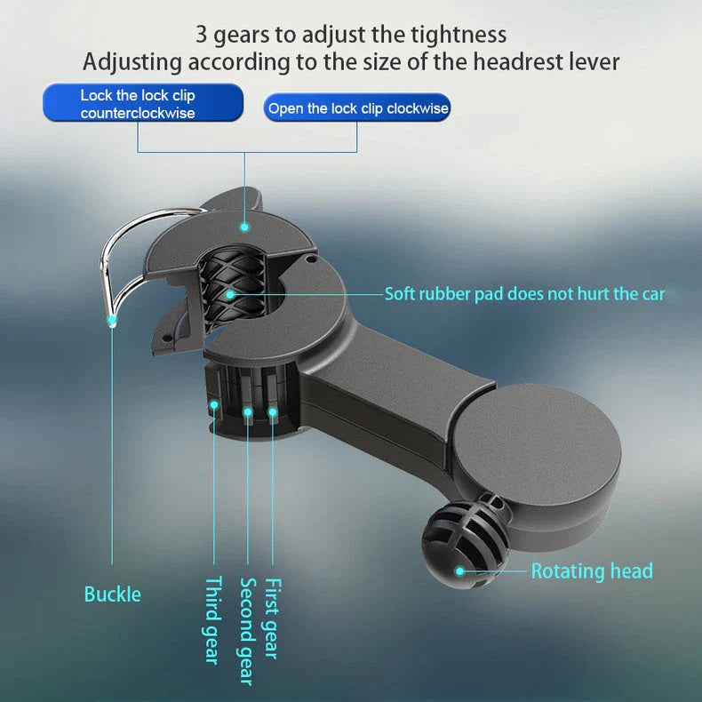 Adjustable Dual-Head Car Seat Cooling Fan with Powerful Airflow and Flexible Placement