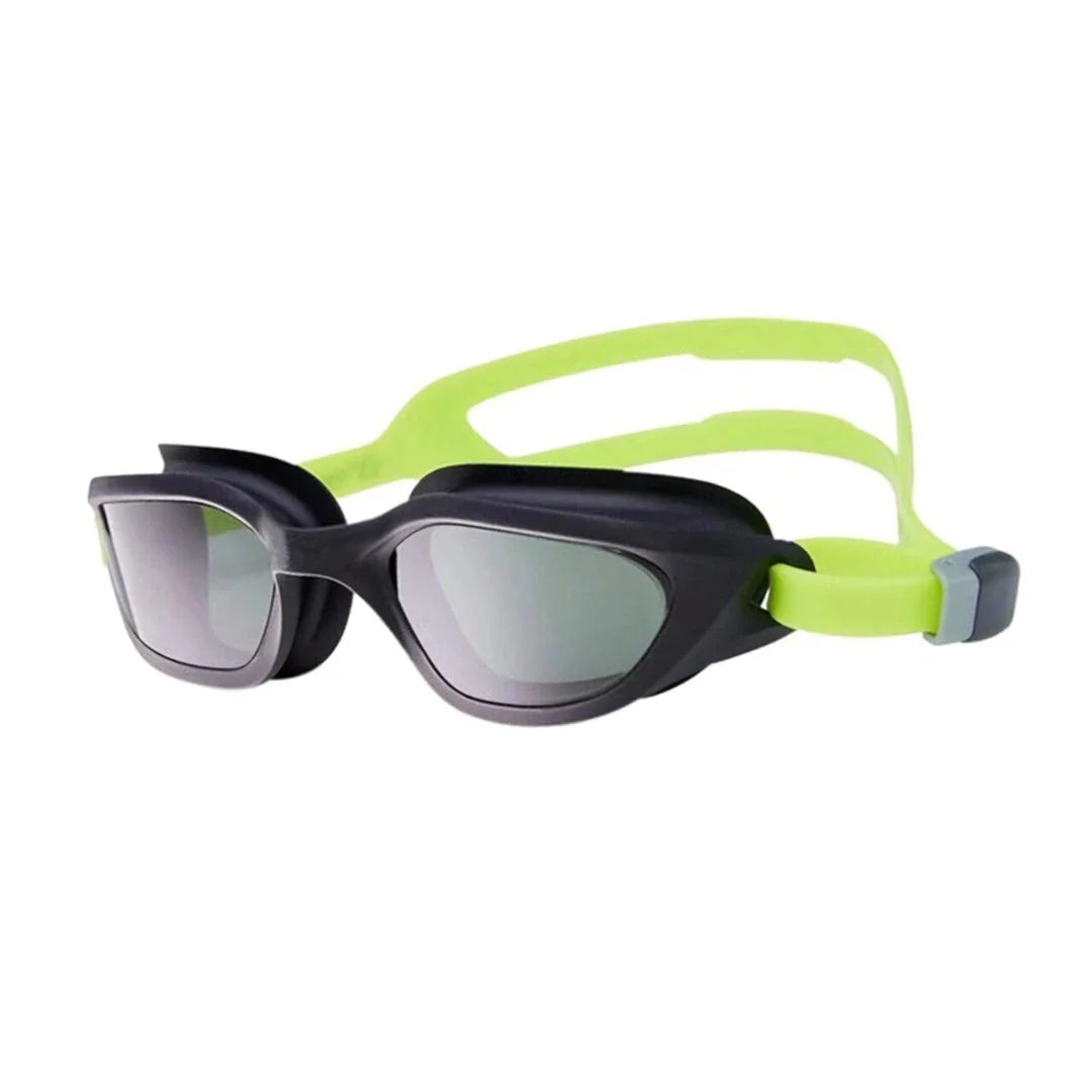 Premium swimming goggles with anti-fog coating for clear underwater vision and comfortable fit