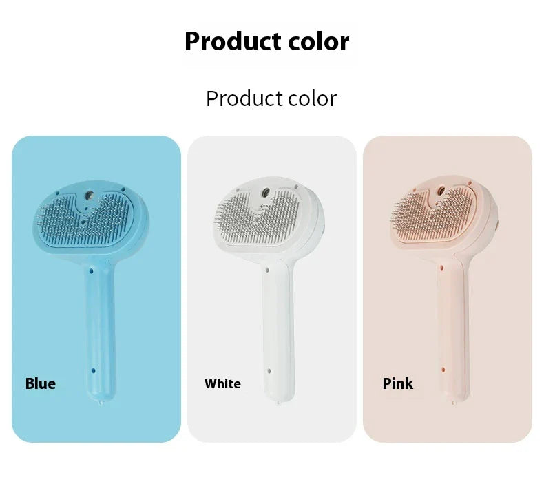 Rechargeable Pet Hair Removal Comb with Spray Cleaner - Effortlessly remove stubborn pet hair and keep your furry friend's coat fresh and healthy.