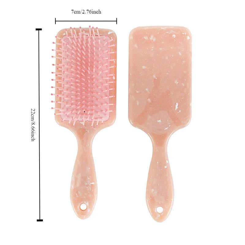Marble Air Cushion Scalp Massage Hairbrush with air cushion technology for a soothing scalp massage and smooth, frizz-free hair