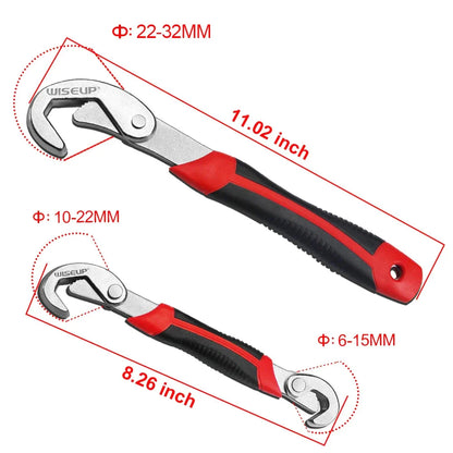2Pcs Multifunctional Adjustable Pipe Wrench with Anti-Slip Handle, Versatile and Durable Tool for Home Repairs, Woodworking, and Machinery Maintenance