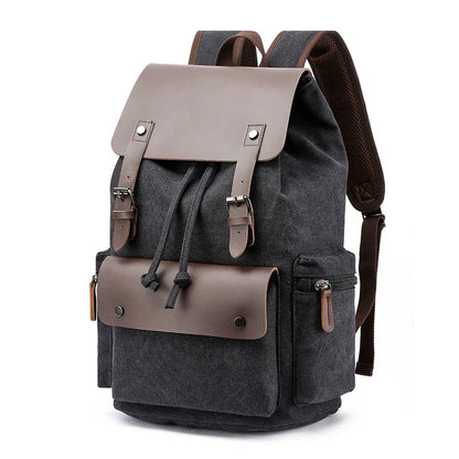 Durable canvas backpack with spacious 20-35L capacity, convenient draw-string closure, and unisex design for everyday use