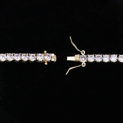 Fashionable Diamond Zircon Bracelet with Elegant Copper Construction and Sparkling Zircon Stones