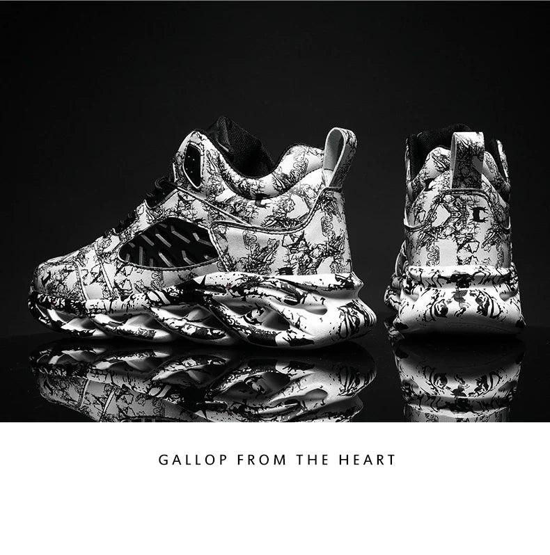 Premium men's winter basketball shoes with microfiber upper and rubber sole for performance and style