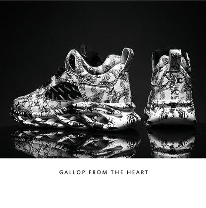 Premium men's winter basketball shoes with microfiber upper and rubber sole for performance and style