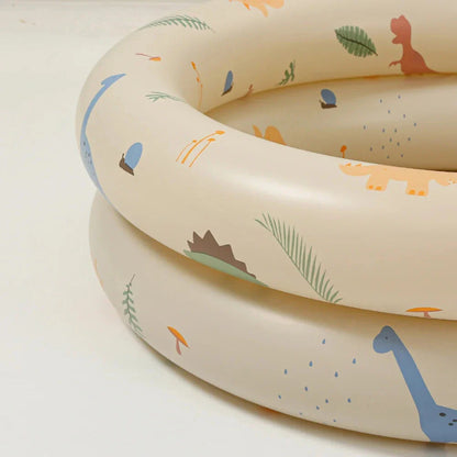 Inflatable Dinosaur-Themed Baby Pool for Backyard Fun - Durable, Puncture-Resistant, and Perfect for Outdoor Play