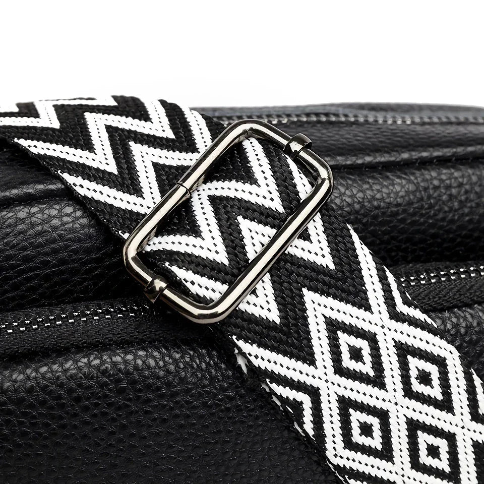 Stylish and functional genuine leather crossbody bag for women with interior organization pockets