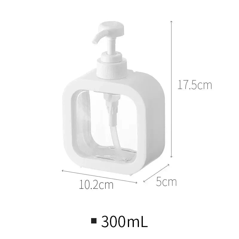 Premium 500ml refillable soap dispenser bottle with sleek white design and swivel pump head