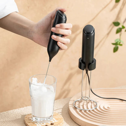 Powerful Handheld Milk Frother with Ergonomic Design for Making Coffeehouse-Style Lattes and Cappuccinos at Home