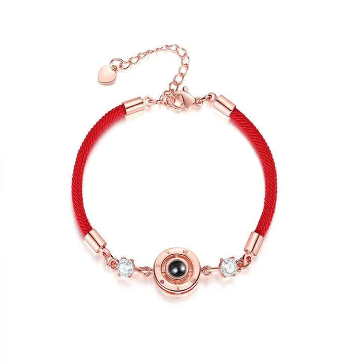 Couple Projection Bracelet in rose gold with a mesmerizing image display