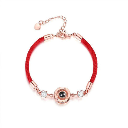 Couple Projection Bracelet in rose gold with a mesmerizing image display