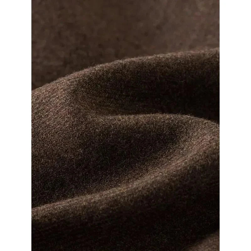 Classic high-waisted wool straight pants for modern women in a sleek, sophisticated design