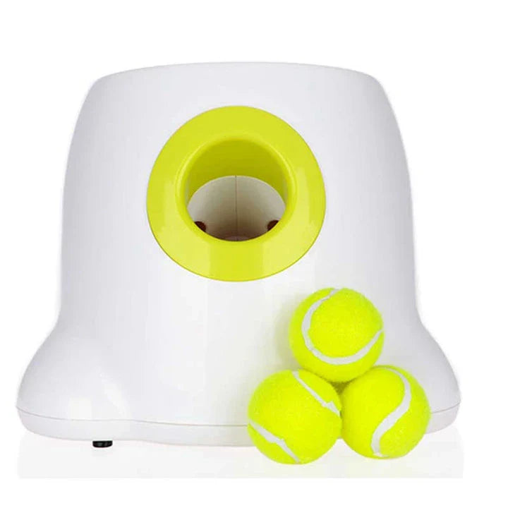 Automatic Tennis Ball Launcher with three-stage distance control and infrared sensor for safe, consistent ball delivery