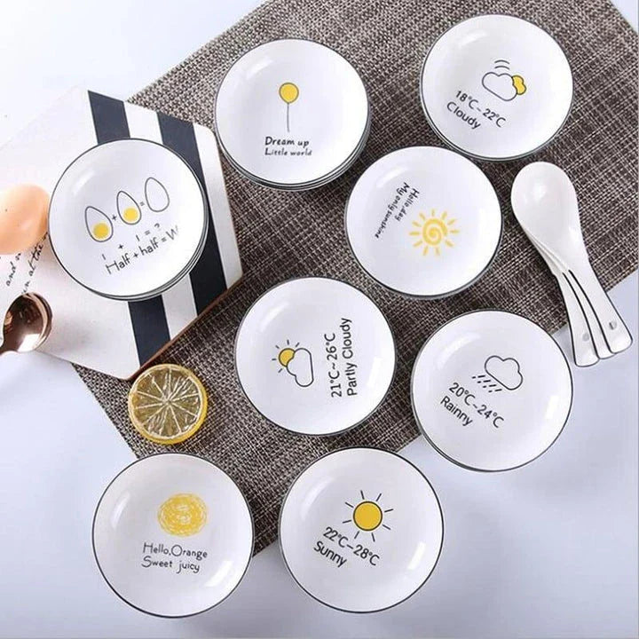 Ceramic sauce dish with elegant, unique design in a variety of color options