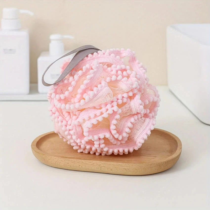 Elegant flower lace bath sponge ball for a luxurious and rejuvenating shower experience
